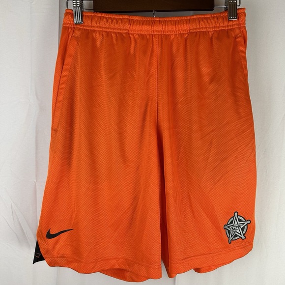 Oklahoma State Cowboys Nike Dri-Fit Gym Basketball Shorts Orange Medium Logo OSU - Picture 1 of 16